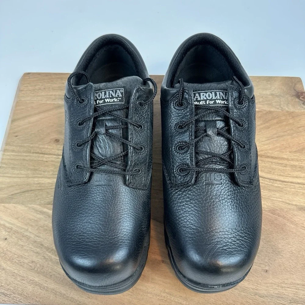 New Mens Carolina CA9538 Black‎ Leather Oxford Composite Toe Shoes Sz 8.5 2E